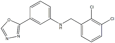 N-[(2,3-dichlorophenyl)methyl]-3-(1,3,4-oxadiazol-2-yl)aniline Struktur