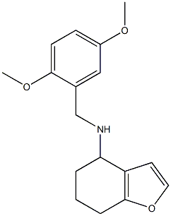 N-[(2,5-dimethoxyphenyl)methyl]-4,5,6,7-tetrahydro-1-benzofuran-4-amine Struktur