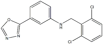 N-[(2,6-dichlorophenyl)methyl]-3-(1,3,4-oxadiazol-2-yl)aniline Struktur