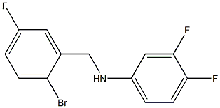 N-[(2-bromo-5-fluorophenyl)methyl]-3,4-difluoroaniline Struktur