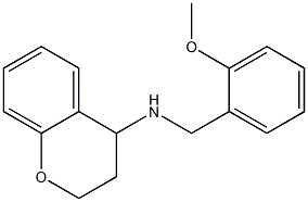 N-[(2-methoxyphenyl)methyl]-3,4-dihydro-2H-1-benzopyran-4-amine Struktur