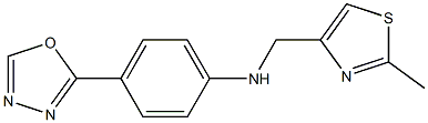 N-[(2-methyl-1,3-thiazol-4-yl)methyl]-4-(1,3,4-oxadiazol-2-yl)aniline Struktur