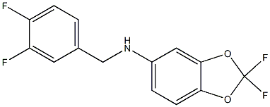 N-[(3,4-difluorophenyl)methyl]-2,2-difluoro-2H-1,3-benzodioxol-5-amine Struktur