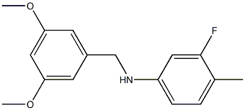 N-[(3,5-dimethoxyphenyl)methyl]-3-fluoro-4-methylaniline Struktur