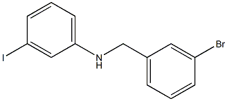 N-[(3-bromophenyl)methyl]-3-iodoaniline Struktur