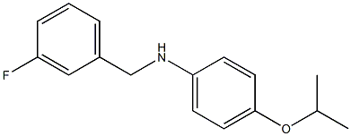 N-[(3-fluorophenyl)methyl]-4-(propan-2-yloxy)aniline Struktur