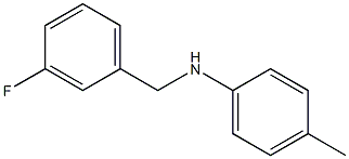 N-[(3-fluorophenyl)methyl]-4-methylaniline Struktur