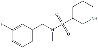 N-[(3-fluorophenyl)methyl]-N-methylpiperidine-3-sulfonamide Struktur