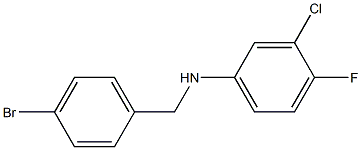 N-[(4-bromophenyl)methyl]-3-chloro-4-fluoroaniline Struktur