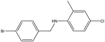 N-[(4-bromophenyl)methyl]-4-chloro-2-methylaniline Struktur