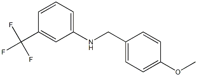 N-[(4-methoxyphenyl)methyl]-3-(trifluoromethyl)aniline Struktur