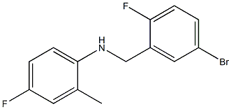 N-[(5-bromo-2-fluorophenyl)methyl]-4-fluoro-2-methylaniline Struktur