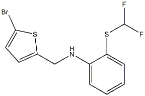 N-[(5-bromothiophen-2-yl)methyl]-2-[(difluoromethyl)sulfanyl]aniline Struktur