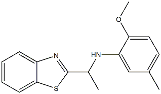 N-[1-(1,3-benzothiazol-2-yl)ethyl]-2-methoxy-5-methylaniline Struktur