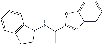 N-[1-(1-benzofuran-2-yl)ethyl]-2,3-dihydro-1H-inden-1-amine Struktur