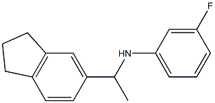 N-[1-(2,3-dihydro-1H-inden-5-yl)ethyl]-3-fluoroaniline Struktur