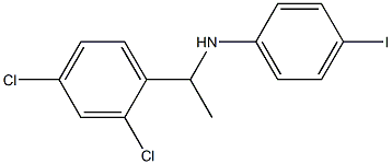 N-[1-(2,4-dichlorophenyl)ethyl]-4-iodoaniline Struktur