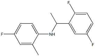 N-[1-(2,5-difluorophenyl)ethyl]-4-fluoro-2-methylaniline Struktur