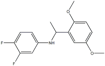 N-[1-(2,5-dimethoxyphenyl)ethyl]-3,4-difluoroaniline Struktur