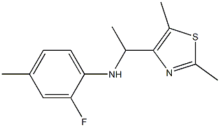 N-[1-(2,5-dimethyl-1,3-thiazol-4-yl)ethyl]-2-fluoro-4-methylaniline Struktur