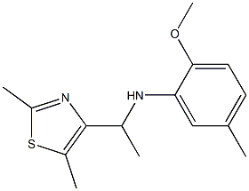 N-[1-(2,5-dimethyl-1,3-thiazol-4-yl)ethyl]-2-methoxy-5-methylaniline Struktur