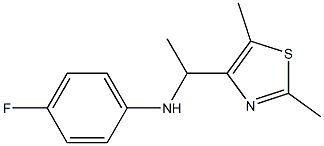 N-[1-(2,5-dimethyl-1,3-thiazol-4-yl)ethyl]-4-fluoroaniline Struktur