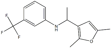 N-[1-(2,5-dimethylfuran-3-yl)ethyl]-3-(trifluoromethyl)aniline Struktur