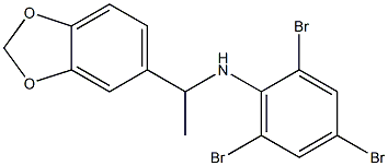 N-[1-(2H-1,3-benzodioxol-5-yl)ethyl]-2,4,6-tribromoaniline Struktur