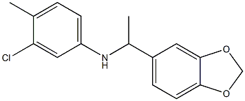 N-[1-(2H-1,3-benzodioxol-5-yl)ethyl]-3-chloro-4-methylaniline Struktur