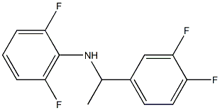 N-[1-(3,4-difluorophenyl)ethyl]-2,6-difluoroaniline Struktur