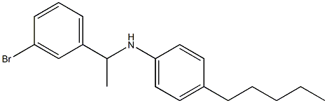 N-[1-(3-bromophenyl)ethyl]-4-pentylaniline Struktur