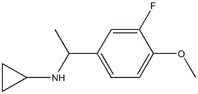 N-[1-(3-fluoro-4-methoxyphenyl)ethyl]cyclopropanamine Struktur