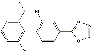 N-[1-(3-fluorophenyl)ethyl]-3-(1,3,4-oxadiazol-2-yl)aniline Struktur