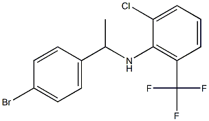 N-[1-(4-bromophenyl)ethyl]-2-chloro-6-(trifluoromethyl)aniline Struktur