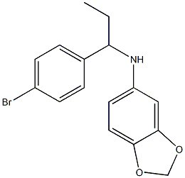 N-[1-(4-bromophenyl)propyl]-2H-1,3-benzodioxol-5-amine Struktur