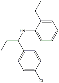 N-[1-(4-chlorophenyl)propyl]-2-ethylaniline Struktur