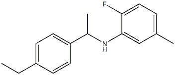 N-[1-(4-ethylphenyl)ethyl]-2-fluoro-5-methylaniline Struktur