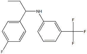 N-[1-(4-fluorophenyl)propyl]-3-(trifluoromethyl)aniline Struktur