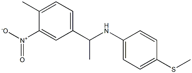 N-[1-(4-methyl-3-nitrophenyl)ethyl]-4-(methylsulfanyl)aniline Struktur