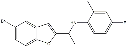 N-[1-(5-bromo-1-benzofuran-2-yl)ethyl]-4-fluoro-2-methylaniline Struktur