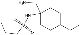 N-[1-(aminomethyl)-4-ethylcyclohexyl]propane-1-sulfonamide Struktur