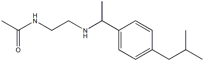 N-[2-({1-[4-(2-methylpropyl)phenyl]ethyl}amino)ethyl]acetamide Struktur