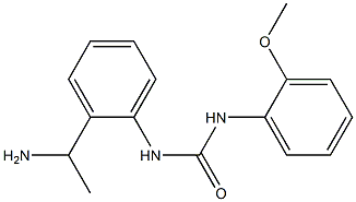 N-[2-(1-aminoethyl)phenyl]-N'-(2-methoxyphenyl)urea Struktur