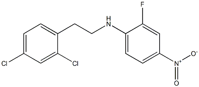 N-[2-(2,4-dichlorophenyl)ethyl]-2-fluoro-4-nitroaniline Struktur