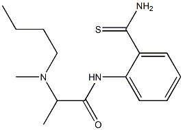 N-[2-(aminocarbonothioyl)phenyl]-2-[butyl(methyl)amino]propanamide Struktur