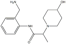 N-[2-(aminomethyl)phenyl]-2-(4-hydroxypiperidin-1-yl)propanamide Struktur