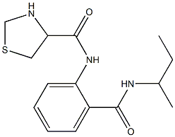 N-[2-(butan-2-ylcarbamoyl)phenyl]-1,3-thiazolidine-4-carboxamide Struktur