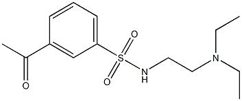 N-[2-(diethylamino)ethyl]-3-acetylbenzene-1-sulfonamide Struktur