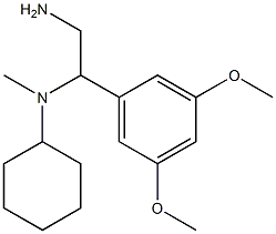 N-[2-amino-1-(3,5-dimethoxyphenyl)ethyl]-N-methylcyclohexanamine Struktur