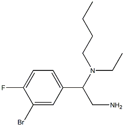 N-[2-amino-1-(3-bromo-4-fluorophenyl)ethyl]-N-butyl-N-ethylamine Struktur